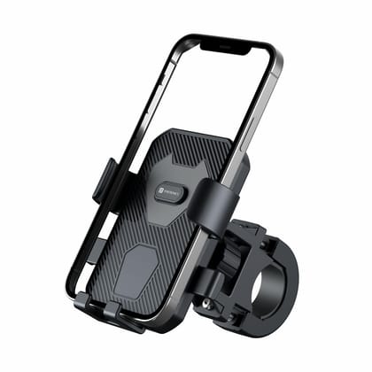Portronics Mobike 4 Bike Phone Mount with 360° Rotational, Strong Hold for Bicycle, Motorcycle Compatible with 4.7 to 6.8 inch Devices(Black) Black / Standard