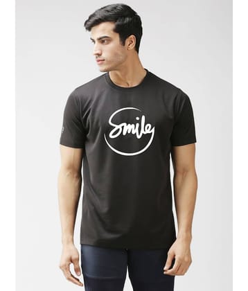 EPPE Pack of 1 Polyester Regular Fit Men's T-Shirt ( Black )