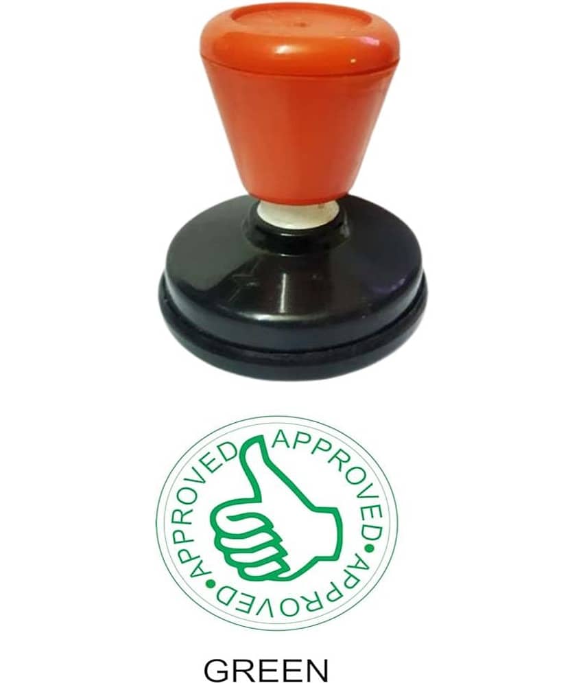Green Approve Stamp Self Ink Stamp (1 Pcs )