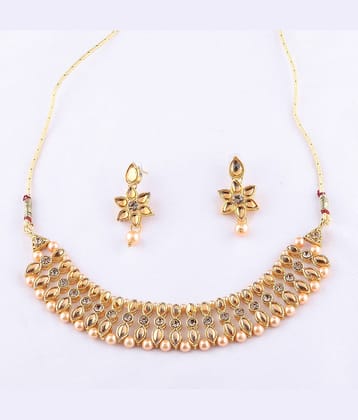 Silver Shine Alloy Golden Contemporary Contemporary/Fashion Antique Necklaces Set