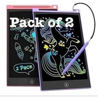 Charkee 8.5 inch LCD Display Writing Drawing Tablet Pad (Pack of 2, DRAWING-C-PO2)