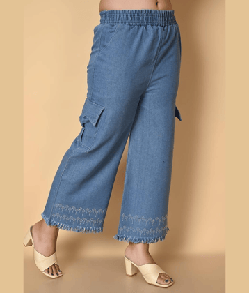 DS DRESSES Girls Cotton Jeans ( Pack of 1 , Dark Blue )