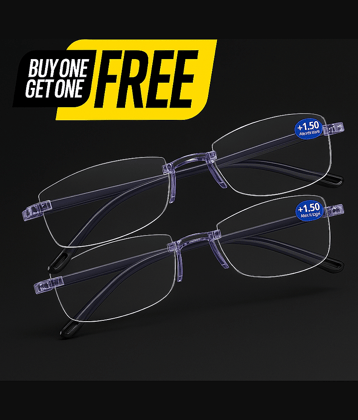Fadiso Fashion Square Rimless Reading Glasses