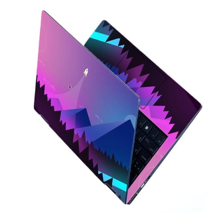 Full Body Laptop Skin Stickers Decal Cover for All Models (Size 15.6 inch) Black Minimalist-4