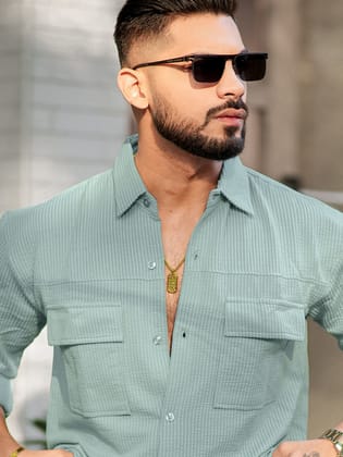 Elliot Cargo Knit Berly Green Lycra Shirt-S / Berly Green