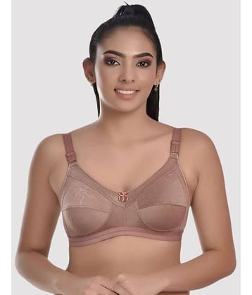 LadySoft Brown Cotton Blend Non Padded Women's Everyday Bra ( Pack of 1 )