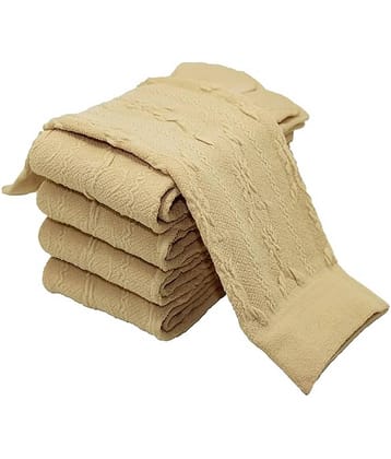 THRIFTKART Pack of 4 Women's Cotton Ankle Length Socks ( Beige,Skin Color )