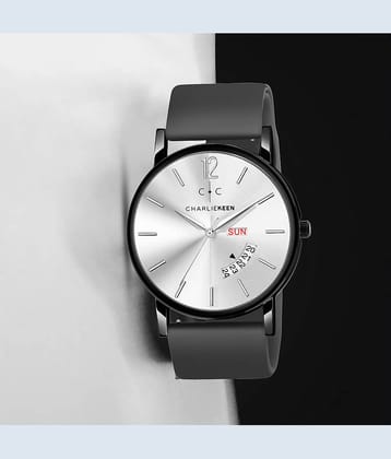 CHARLIEKEEN Black Silicon Analog Men's Watch