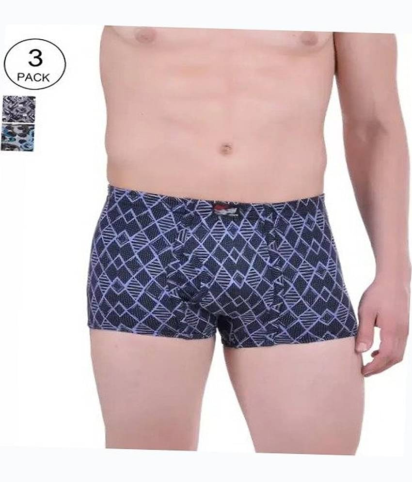 Cavenders Pack of 3 Nylon Trunks For Men's ( Multicolor )