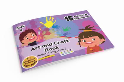 Edsmart Art and craft book for kids with Stories | NEP 2020 Art Integrated learning | BOOK 4 | Kids stories and art / Craft activities for 4+ years |Children Story Book [Paperback] [Jan 01, 2024] Edsmart Edu Services Pvt Ltd