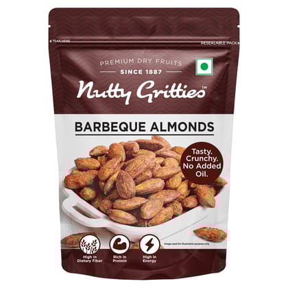 Nutty Gritties Party Snacks Barbeque Almonds (BBQ), 200 gm