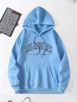 Stylish Hoodies or Sweatshirt Polycotton Hoodies for Running, Gym Warm Travel Hoodies Size S (Sky Blue)