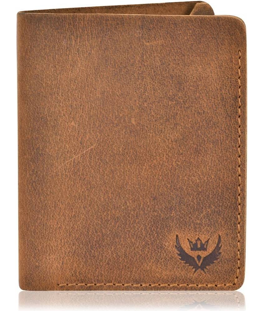 Lorenz Brown 100% Leather Men's RFID Wallet ( Pack of 1 )