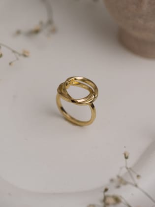Rose Brass Statement Ring