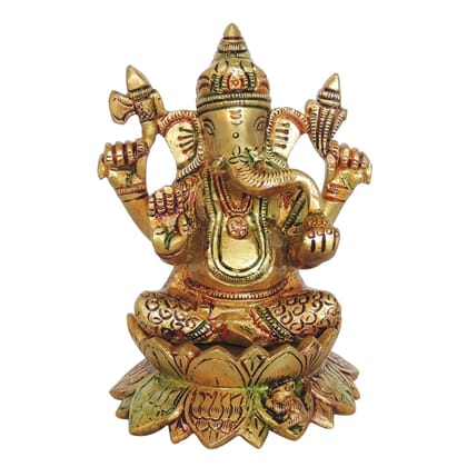 Brass Showpiece Ganesh Ji God Idol Statue (BSMAS1411 G)
