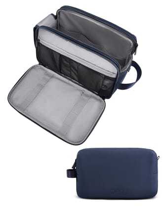 BAGSMART Toiletry Bag for Men, Travel Toiletry Organizer Dopp Kit Water-resistant Shaving Bag for Toiletries Accessories, Door Room Essentials, Navy Blue, Large, Minimalist BAGSMART Toiletry Bag for Men, Travel Toiletry Organizer Dopp Kit Water-resistant