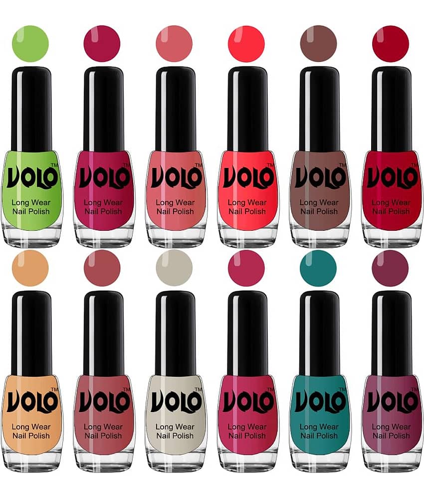 VOLO Best Affordable FullYear Collection Nail Polish Combo 12 Pcs Multi Glossy 60 mL