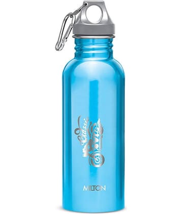 Milton Alive 750 Stainless Steel Water Bottle, 750 ml (25 oz) | 18/8 (SS304) Food Grade Stainless Steel, Leak-Proof, Non-Insulated, BPA-Free, Carabiner Clip, Reusable Metal Water Bottle, Blue,Set of 1