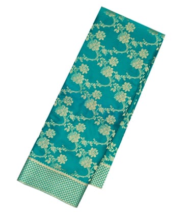 Sea Green Mysore Georgette Silk Saree With Floral Vine Motifs-MS2981-Sea Green