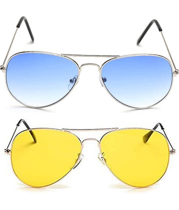 Kanny Devis - Gold Pilot Sunglasses ( Pack of 2 )