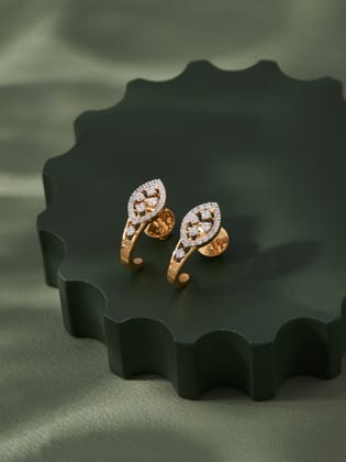 Kiraz Silver Moissanite Hoop Earrings | 22KT Gold Vermeil-Yellow Gold