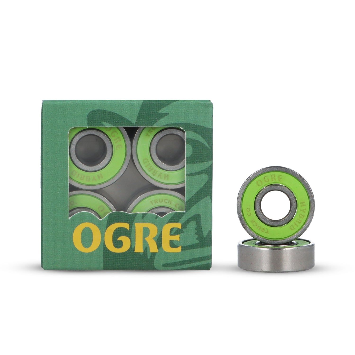 OGRE SKATEBOARD BEARINGS-HYBRID (CERAMIC 1 BALL)