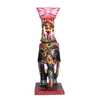 Lepakshi Handicrafts Kondapalli Maharaja Ambari Wooden Toy - Handcrafted Traditional Decor and Gift (Multicolor, 5 x 1.5 x 6 Inches)