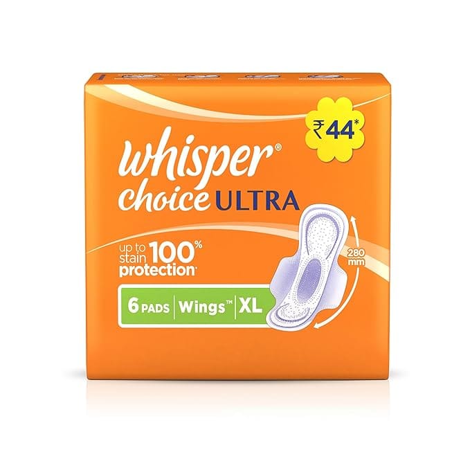 Whisper Choice Ultra 280mm upto 100% Stain Protection - 6 Pads