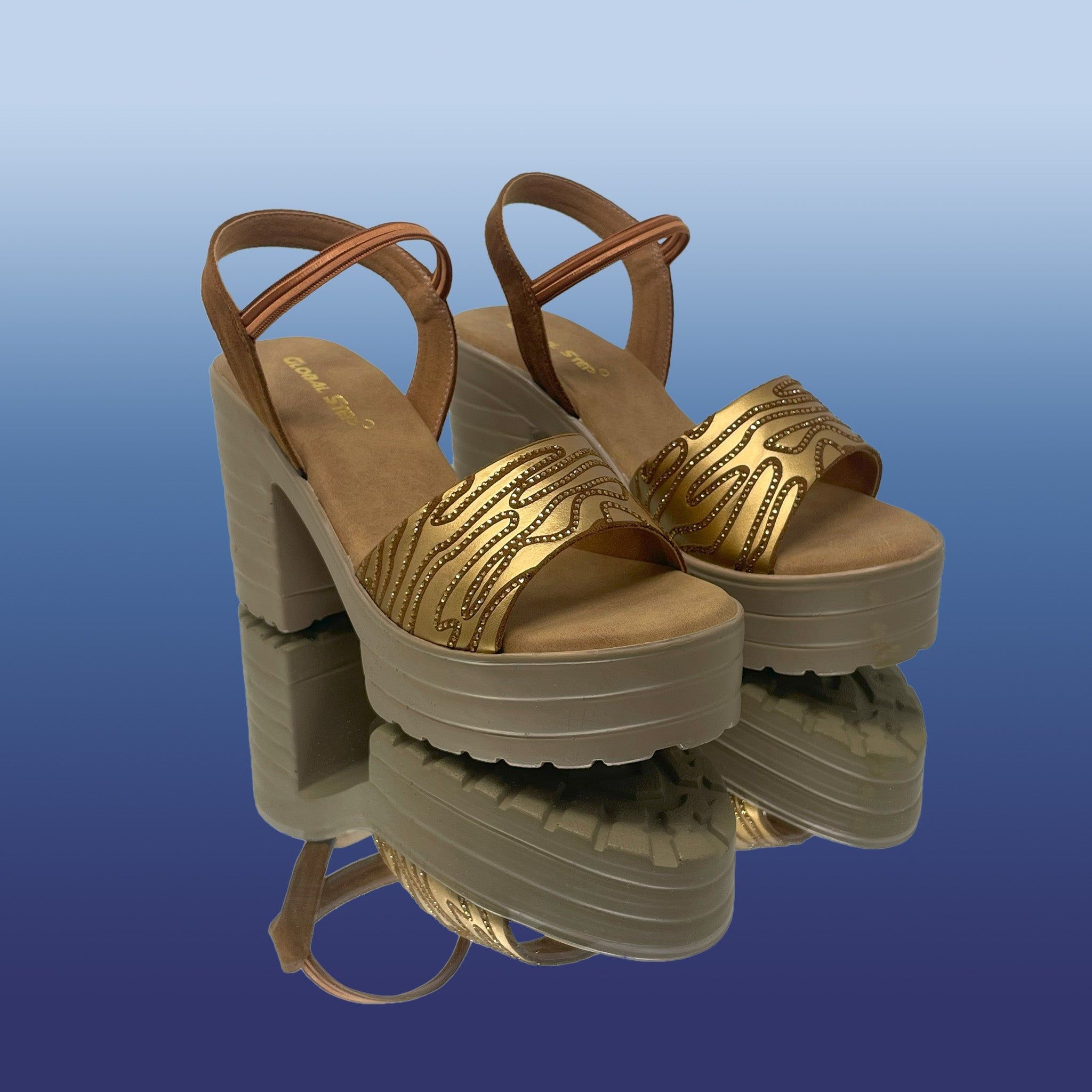 MazeDazzle Gold Slingbacks-Gold / 36