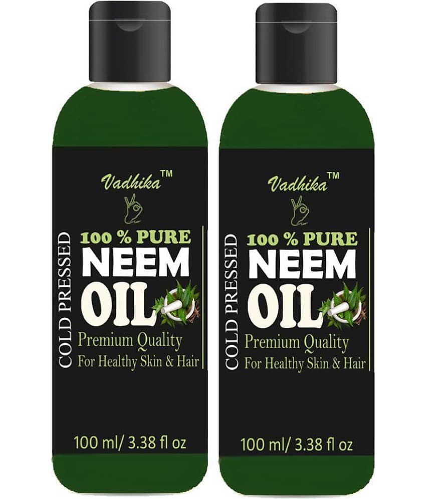 Vadhika 100 % Organic Neem oil Nee, 200 ml Pack of 2