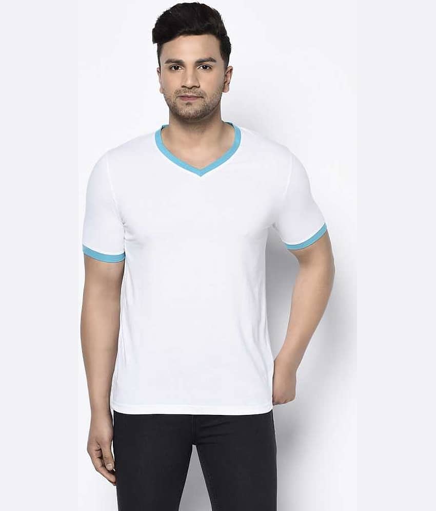 Glito Pack of 1 Cotton Regular Fit Men's T-Shirt ( White )