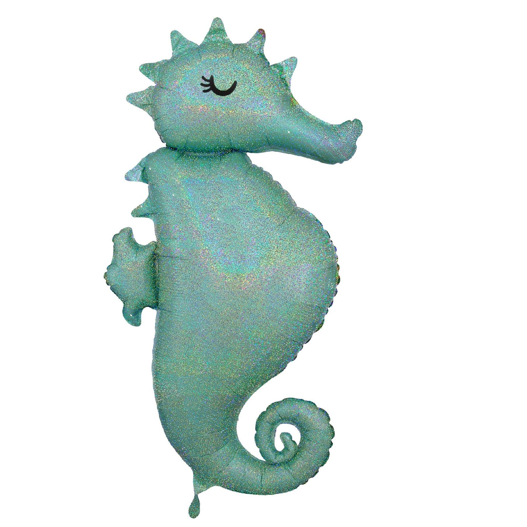 Sea Horse Shaped Holographic Balloon -  Helium Quality - 38 inches - 1PC
