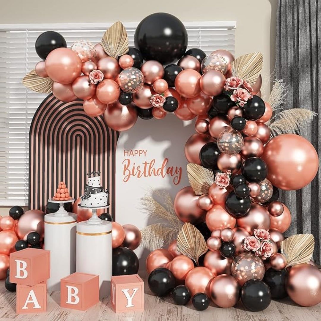 Pink Heart / Star Confetti Balloon Set