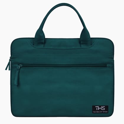 The Wallet Store EcoCarry Canvas Laptop Bag -Teal - 13 Inch