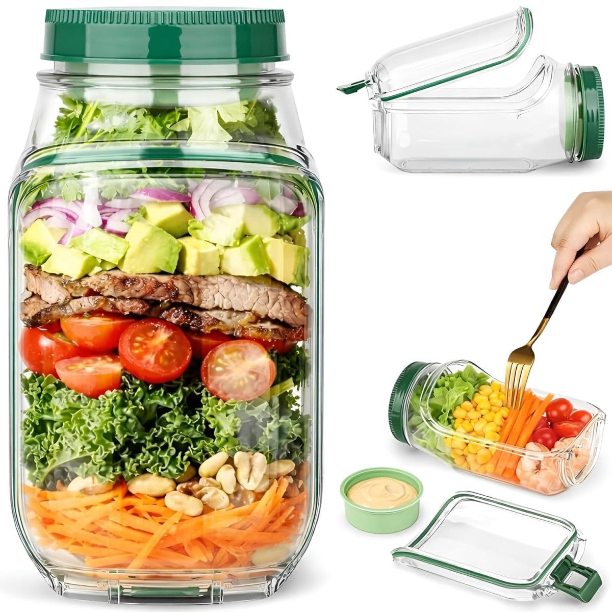 LEAKPROOF SALAD JAR