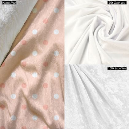 ArtzFolio Pink Polka Dots Bolster Cover Booster Cases | Concealed Zipper Opening-Bolster Cover; Luxurious Velvet / 24inch Width x 9" Diameter; SINGLE; No Filler