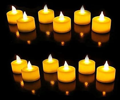 SMARTCAM 12pcs for Party Flameless Waterproof Candle Lamp Float On Water Led Plastic Floating Tea Lights | Electric Candle Lights for Decoration | Diwali Lights - (Pack of 12, White)