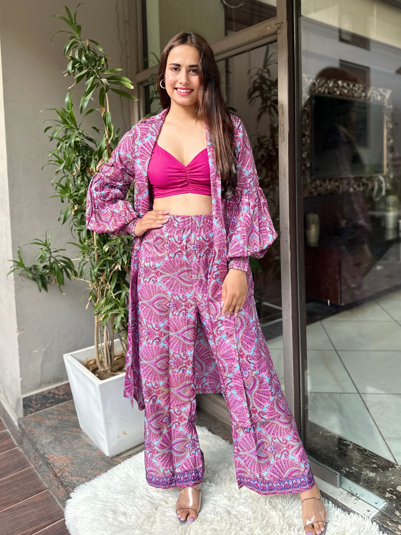 Pretty In Pink Shrug Set-S