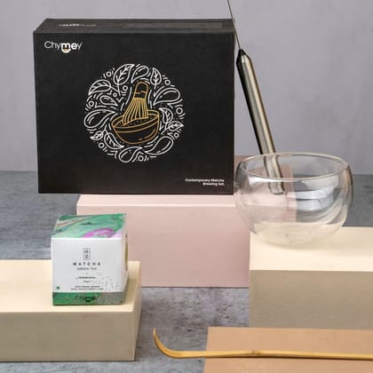 Contemporary Matcha Brewing Set - Electric Whisk