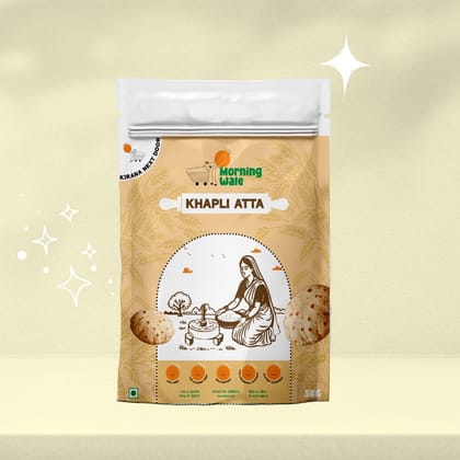 Morning Wale Khapli Atta (1kg) | Emmer Wheat Flour | Low GI & Diabetic Friendly