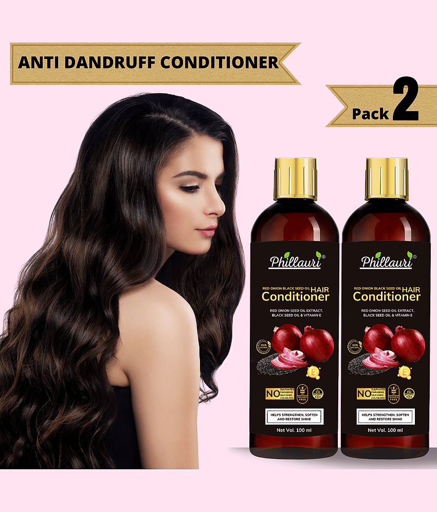 Phillauri Red Onion Conditioner for Shiny, Smooth & Healthy Hair Deep Conditioner 200 mL Pack of 2