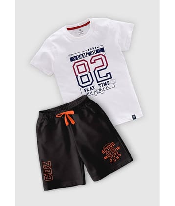 CODEZ Pack of 1 Boys Cotton Blend T-Shirt & Shorts Set ( Multicolor )
