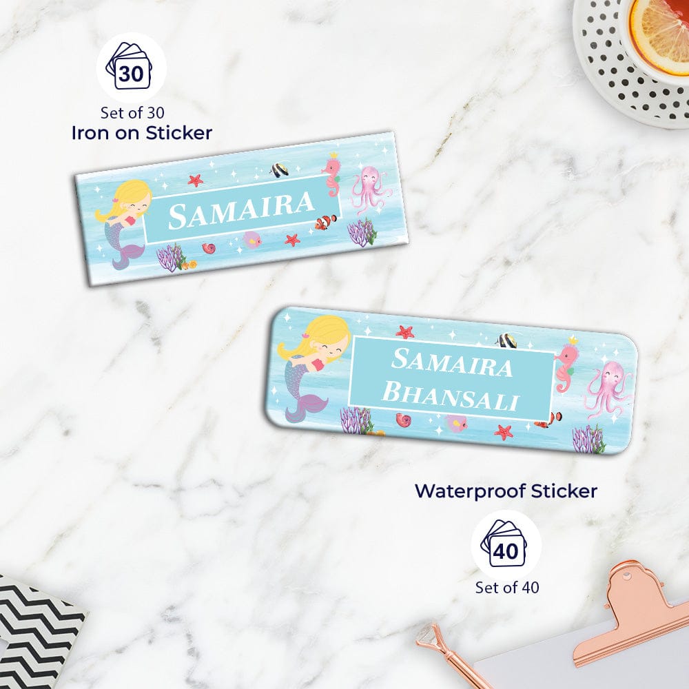 Lil Mermaid Labelling Value Pack-Blue Watercolor