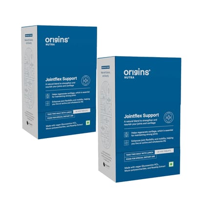Origins Nutra Jointflex Support |Regenerate Cartilage, Reduces Joint Inflammation | Glucosamine HCL, Rosehip Extract, Mucopolysaccharides |GMP Certified | For Men & Women | 56 Veg Tablets Pack of 2