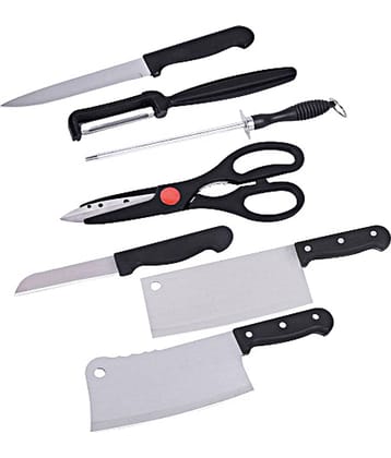 52dealz Silver Stainless Steel Knife Set Blade Length 10 cm ( Pack of 1 )