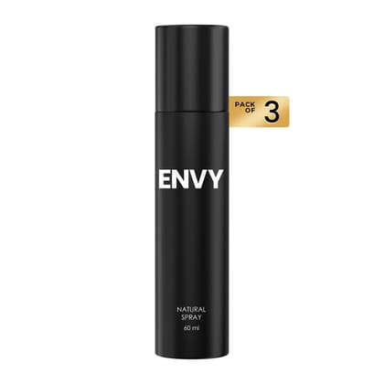 ENVY Natural Spray Black Perfume Pack of 3 -180ml