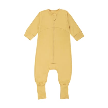 YOLK YELLOW ROSE SLEEPSUIT-AGE : 6-12 MONTHS (HEIGHT - 76cm) / TOG 0.6 - ALL SEASON - ROOM TEMPERATURE (24 degrees - 27 degrees celsius)