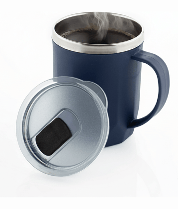 MAGICSPOON Tea Mug Stainless Steel Coffee Mug 400 mL ( Pack of 1 )