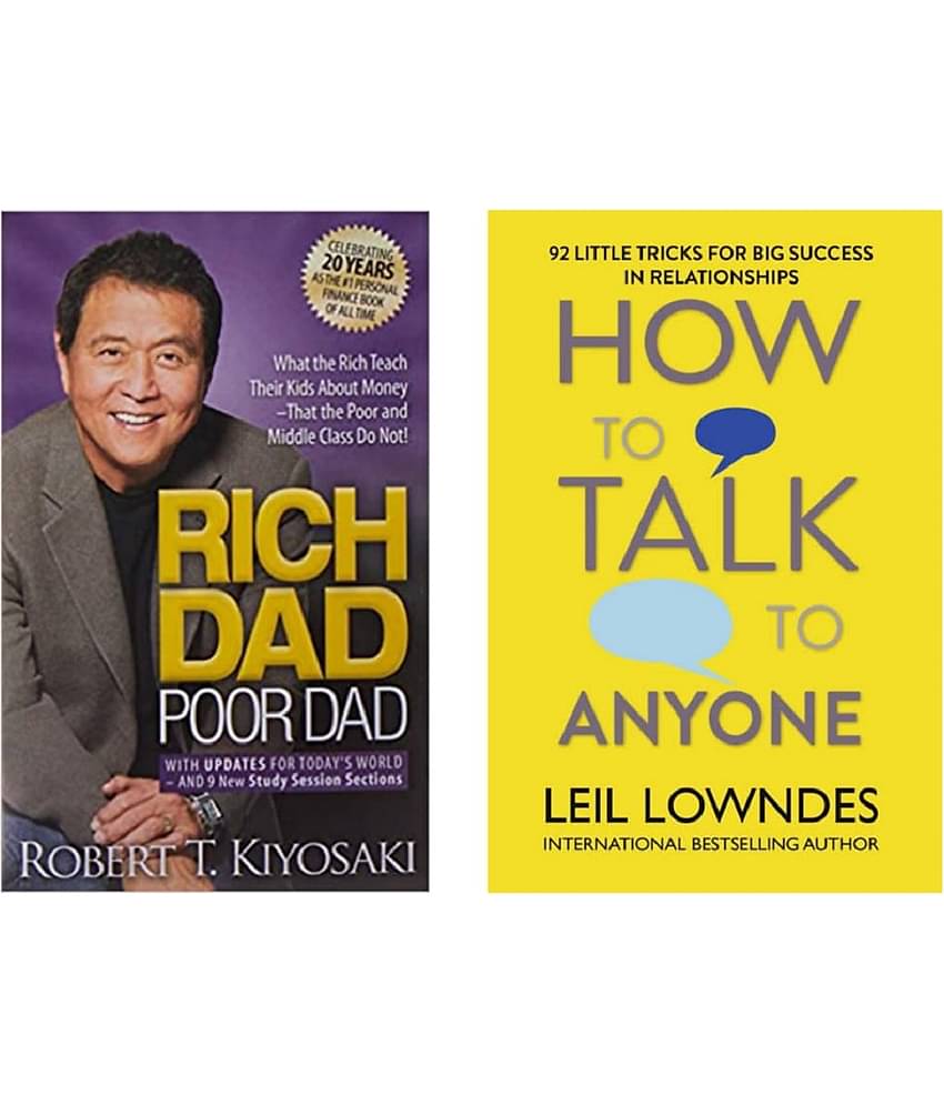 ( Combo Of 2 Pack ) Rich Dad Poor Dad & How to Talk to Anyone & - Paperback , English , Book - By Robert T Kiyosaki , Leil Lowndes