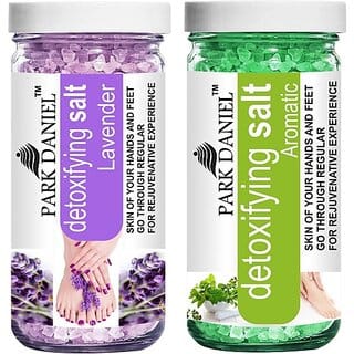 PARK DANIEL Premium Lavender &amp; Aromatic Bath Salt- For Radiant Skin &amp; Relaxation- Pedicure &amp; Manicure Salt Combo Pack Of 2 Jars of 200 gms(400 gms) (400 g)